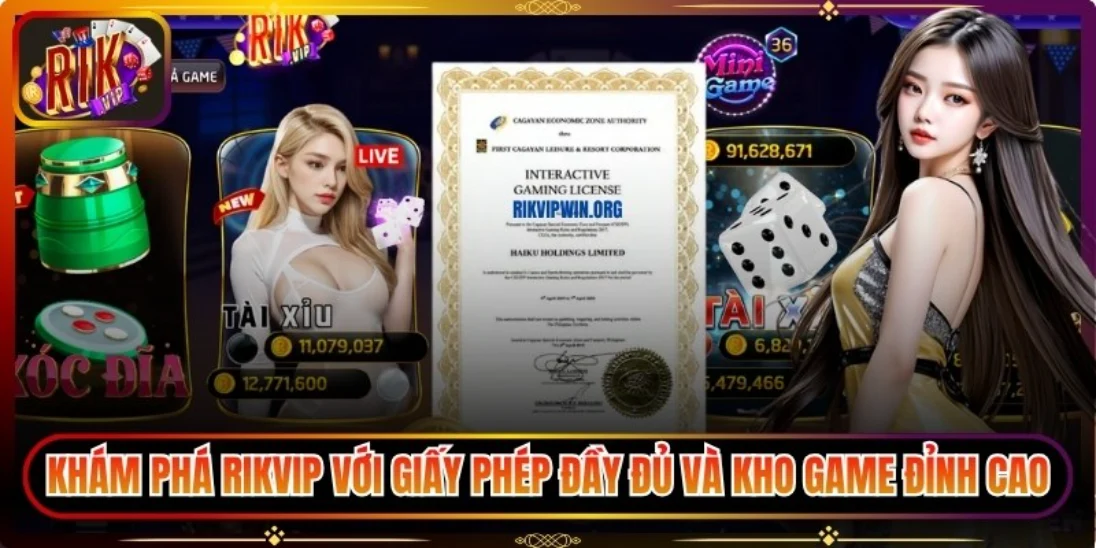 Khám phá Rikvip với giấy phép đầy đủ và kho game đỉnh cao